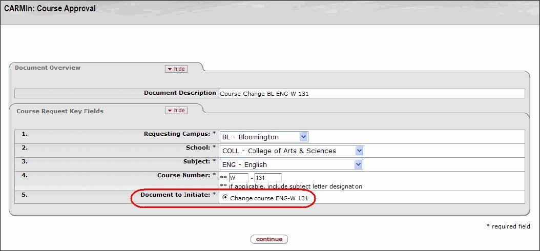 Course Approval